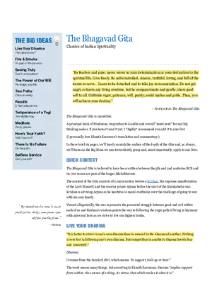 The Bhagavad Gita Guide