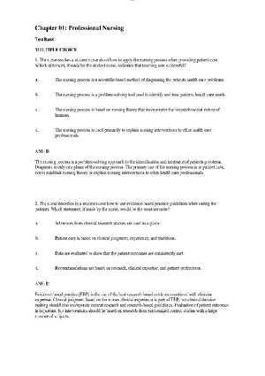 Pro Nursing Chapter 1 Answer Key