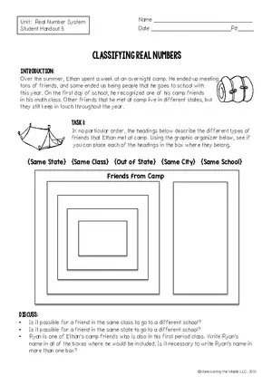 Classifying Real Numbers