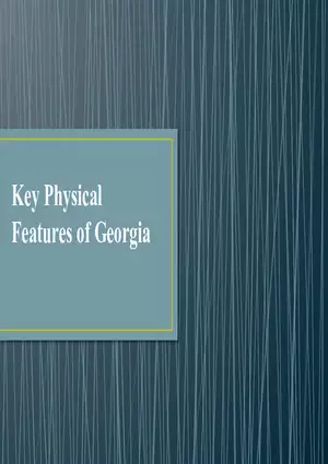 Key Physical Features of Georgia Lecture