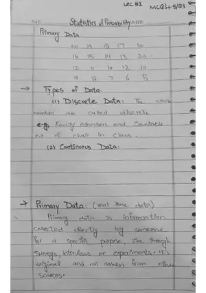 Statistics and Probability Lec 1