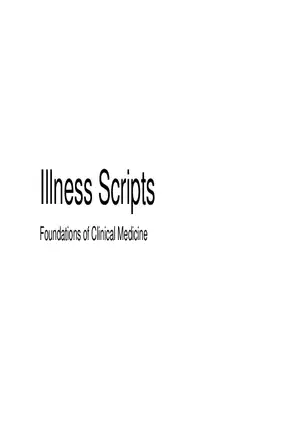 Illness Scripts
