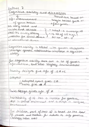 Cognitive Ability and Disabilities