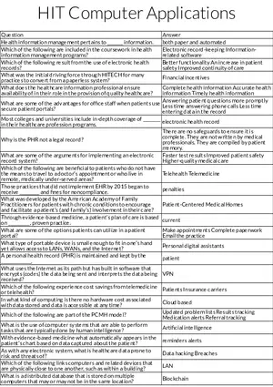 Electronic Health Records and Health Information Management