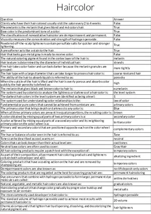 Haircolor Fundamentals and Hair Structure