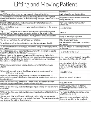 Lifting and Moving Patient