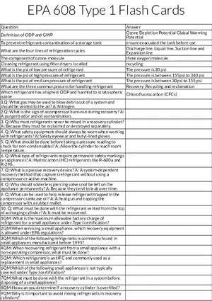 EPA 608 Refrigerant Handling and Safety