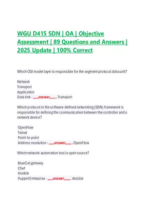 WGU D415 Objective Assessment 89 Questions and Answers