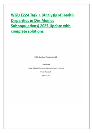 Analysis of Health Disparities in Des Moines Subpopulations