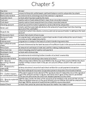 Banking and Cash Handling Terms