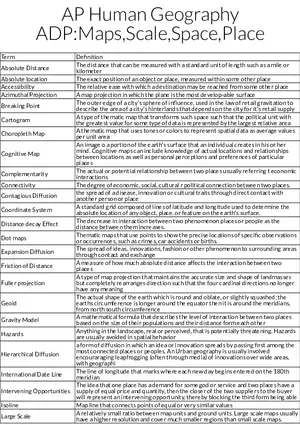 Maps, Scale, and Spatial Concepts in Human Geography