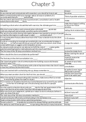 Chapter 3 Client Consultation and Communication Skills