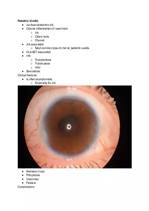 Pediatric Uveitis