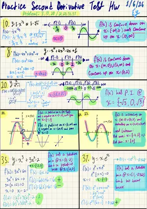Second Derivative Test Hw 1