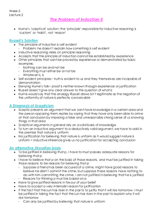 Lecture 2 The Problem of Induction II