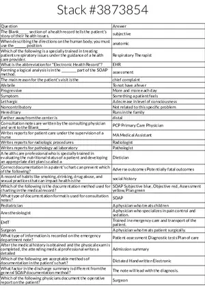 Stack 3873854 Medical Terminology and Health Records
