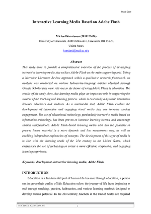 Interactive Learning Media Based on Adobe Flash