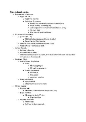 Thoracic Cage Dynamics