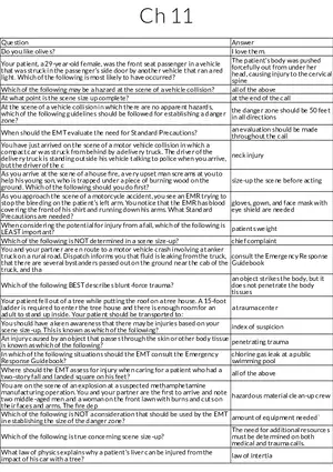 Chapter 11: Scene Size-Up and Safety for EMTs