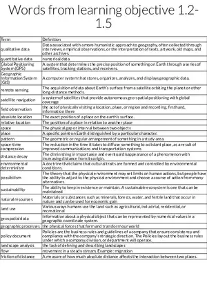 Tools and Methods in Geography Data Collection and Spatial Analysis