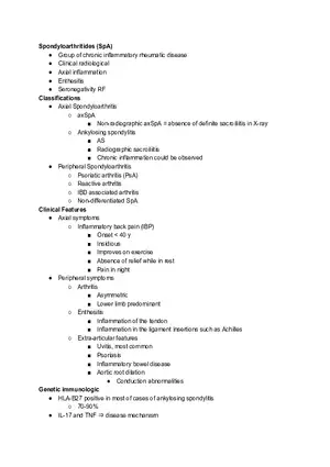 Spondyloarthritides (SpA)