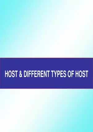 Host & Different Types Of Host