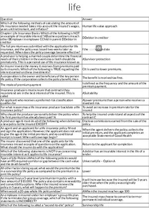 Life Insurance Basics - Key Concepts