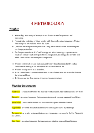 4 Meteorology