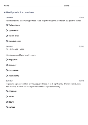 CFA Level II QM Quizlet