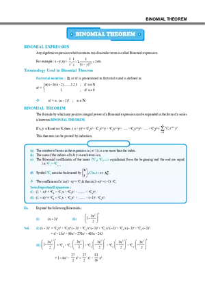 Binomial Theorem