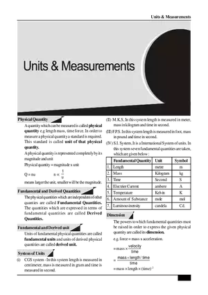 Units & Measurements