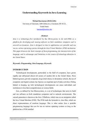 Understanding Keywords in Java Learning