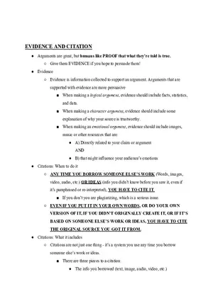 Evidence and Citation