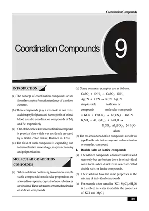 Coordination Compounds