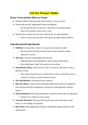 Women’s Psychology Unit 6