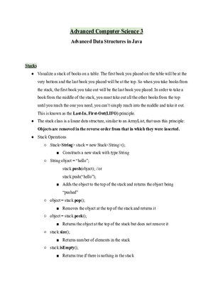 Advanced Data Structures in Java