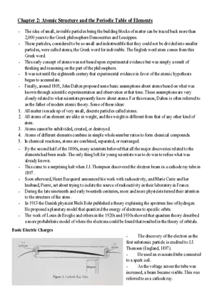 Chapter 2 Atomic Structure and the Periodic Table of Elements