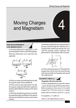 Moving Charges and Magnetism