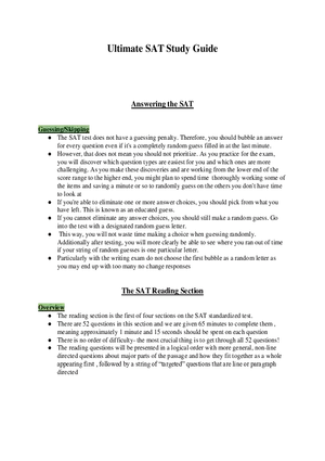 Ultimate SAT Study Guide