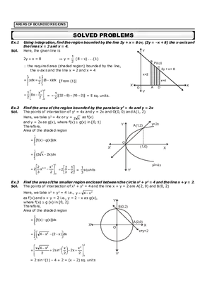 Areas of Bounded Regions Solved Problems