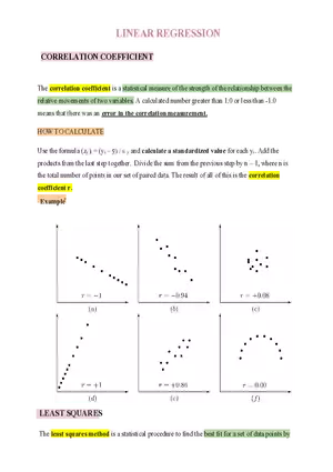 Statistics Linear Regression