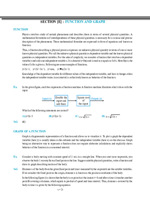 Basic Maths Section [E] Function and Graph