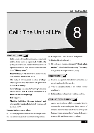 Cell  The Unit of Life