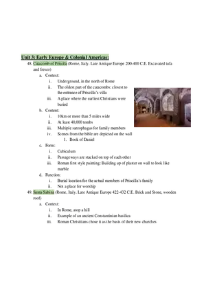 AP Art History Unit 3 Early Europe & Colonial Americas