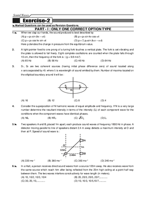 Sound Waves Exercise -2