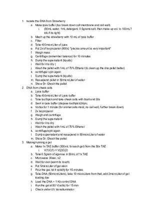 Biotech Lab Test Notes