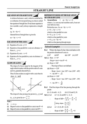 Point & Straight Line (Straight Line)