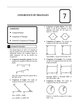Congruence of Triangles