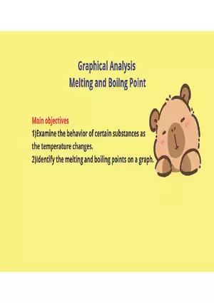 Graphical Analysis Melting and Boiling Point