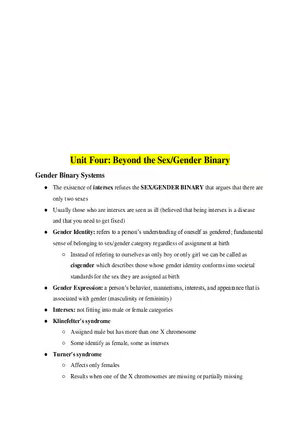 Women’s Psychology Unit 4